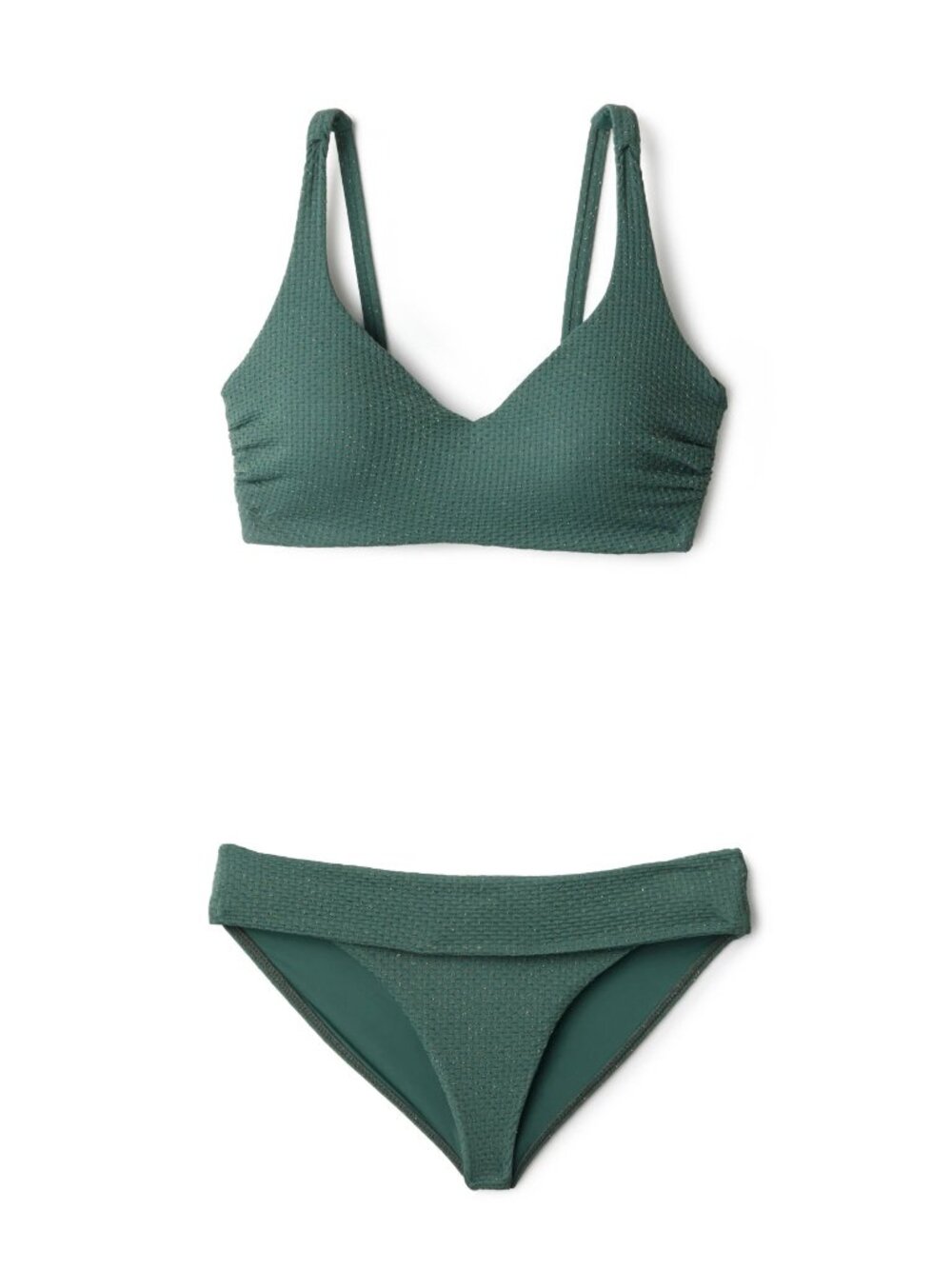 MaxSwim Green Bikini Size 34DD Top/Size Medium Bottom